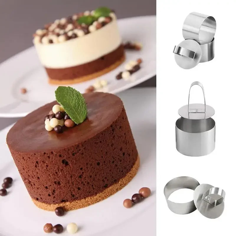 New Mold for DIY Bakeware Tools Cupcake Mold Dessert Mousse Ring Cake Cheese Tool Stainless Steel