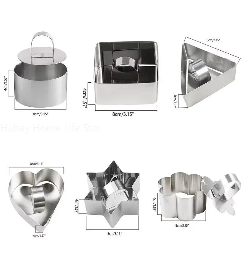 New Mold for DIY Bakeware Tools Cupcake Mold Dessert Mousse Ring Cake Cheese Tool Stainless Steel